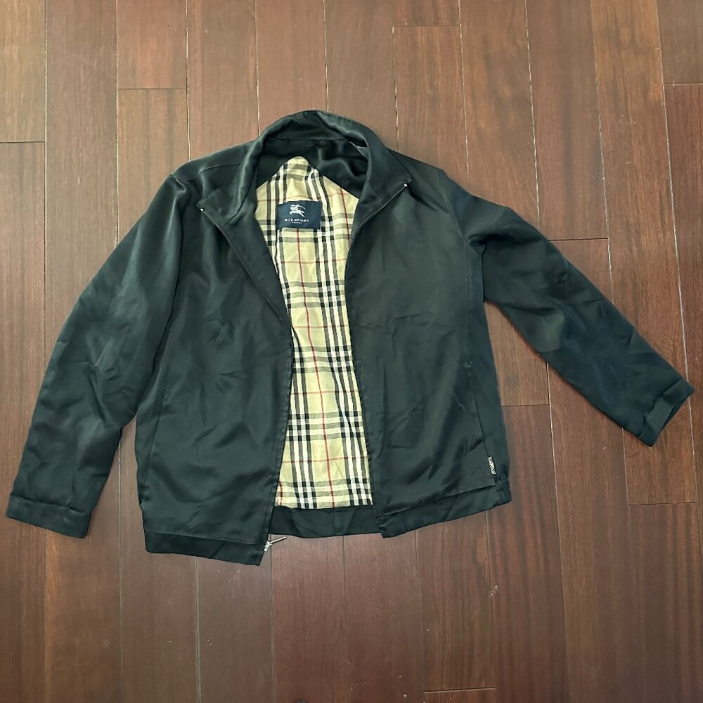 Burberry Nova Check Lined Bomber Jacket – Black Medium 8.5/10 Condition - Picture 1 of 12